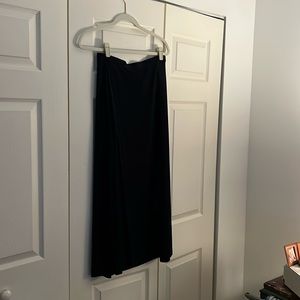 Talbots size large maxi black skirt. Crêpe. Elastic waist.